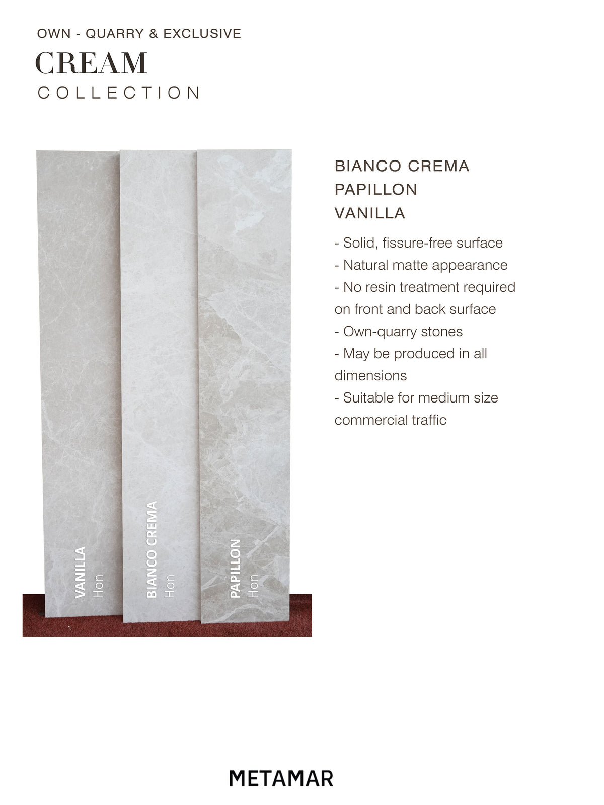 Cream Collection  Metamar Marble