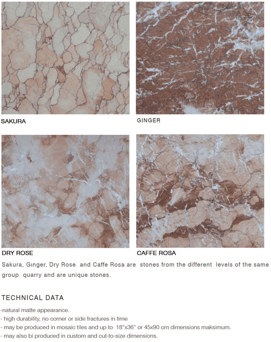 Exclusive Pink Colors  Metamar Marble