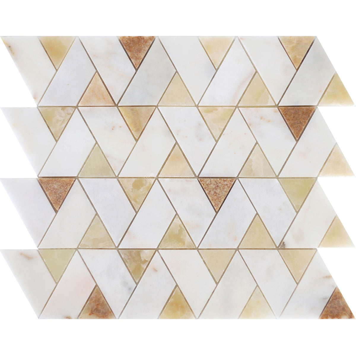 Amber Onyx &amp; Afyon White Sierra Mosaic