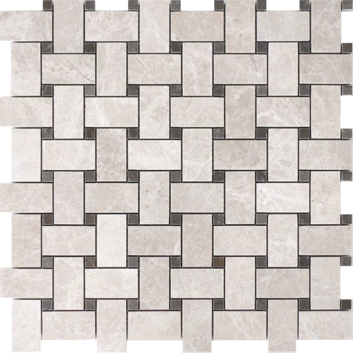 Papillon &amp; Olive Maroon Basketweave Mosaic