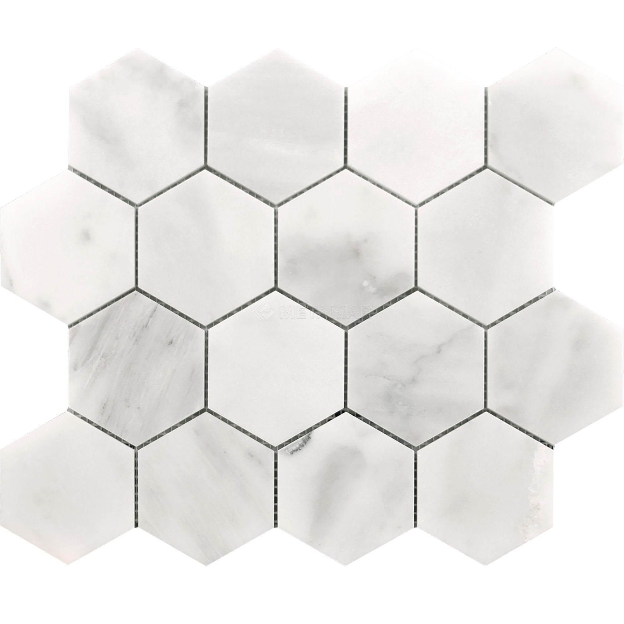 Calacatta Vida Hexagon 3'' Mosaic