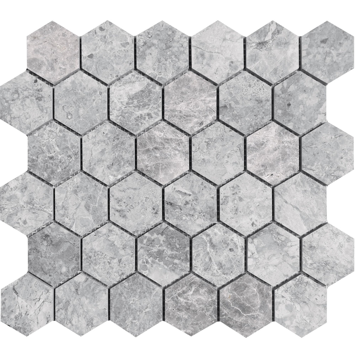 Tundra Blue Hexagon 2&#39;&#39; Mosaic