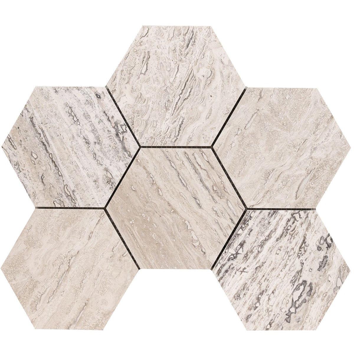 Alabastrino Rustic VC Hexagon 5&#39;&#39; Mosaic