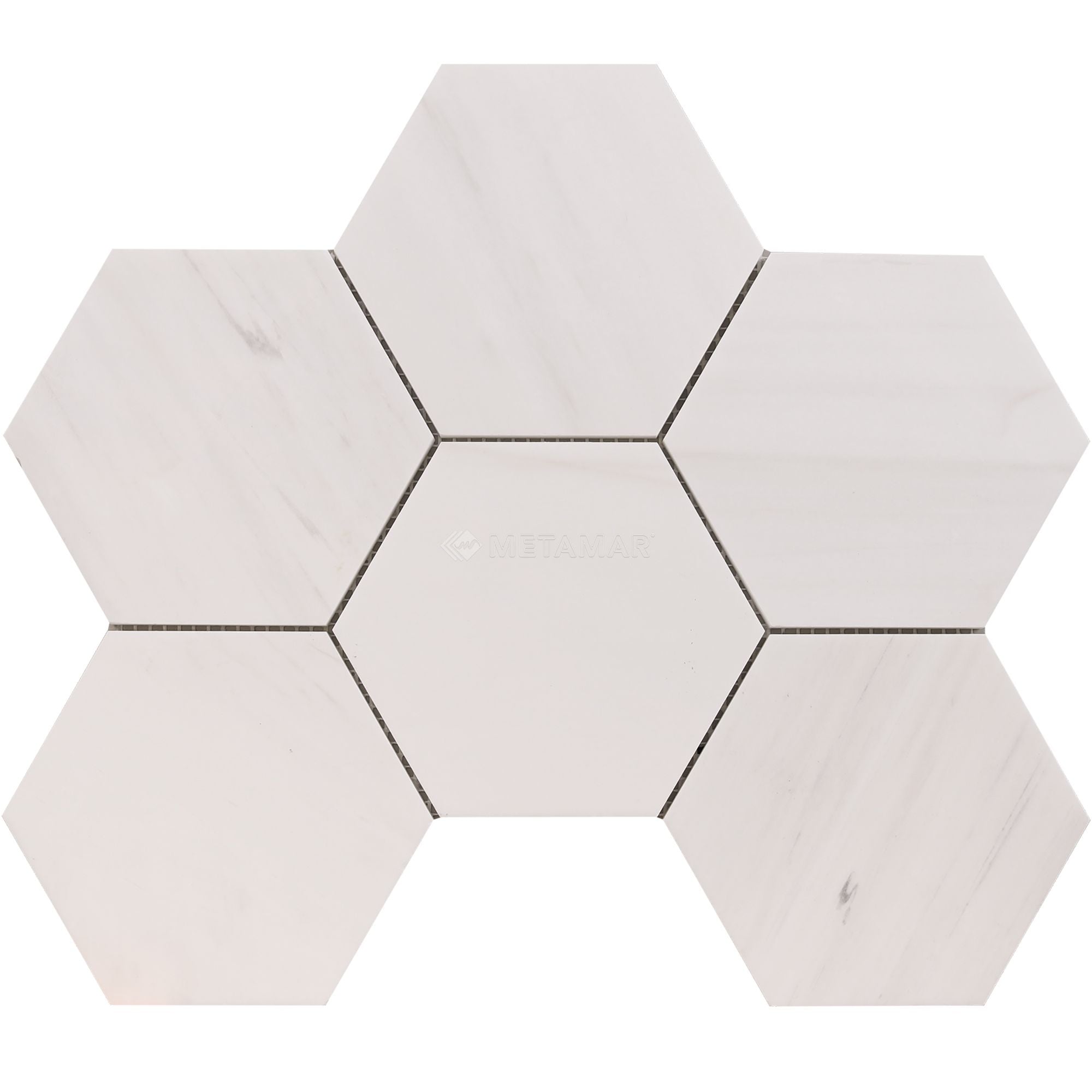 Bianco Dolomiti Hexagon 5'' Mosaic