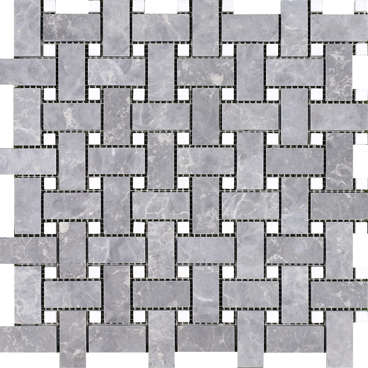 Lynx Basketweave Mosaic Mosaic Metamar Marble