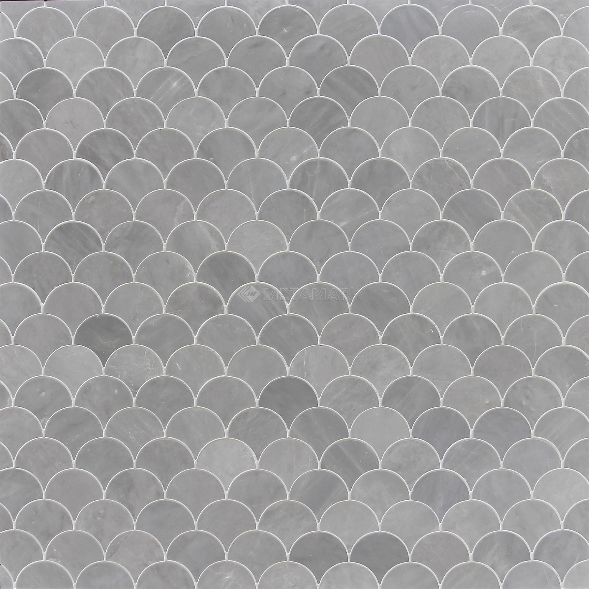 Earth Grey Scallop Mosaic