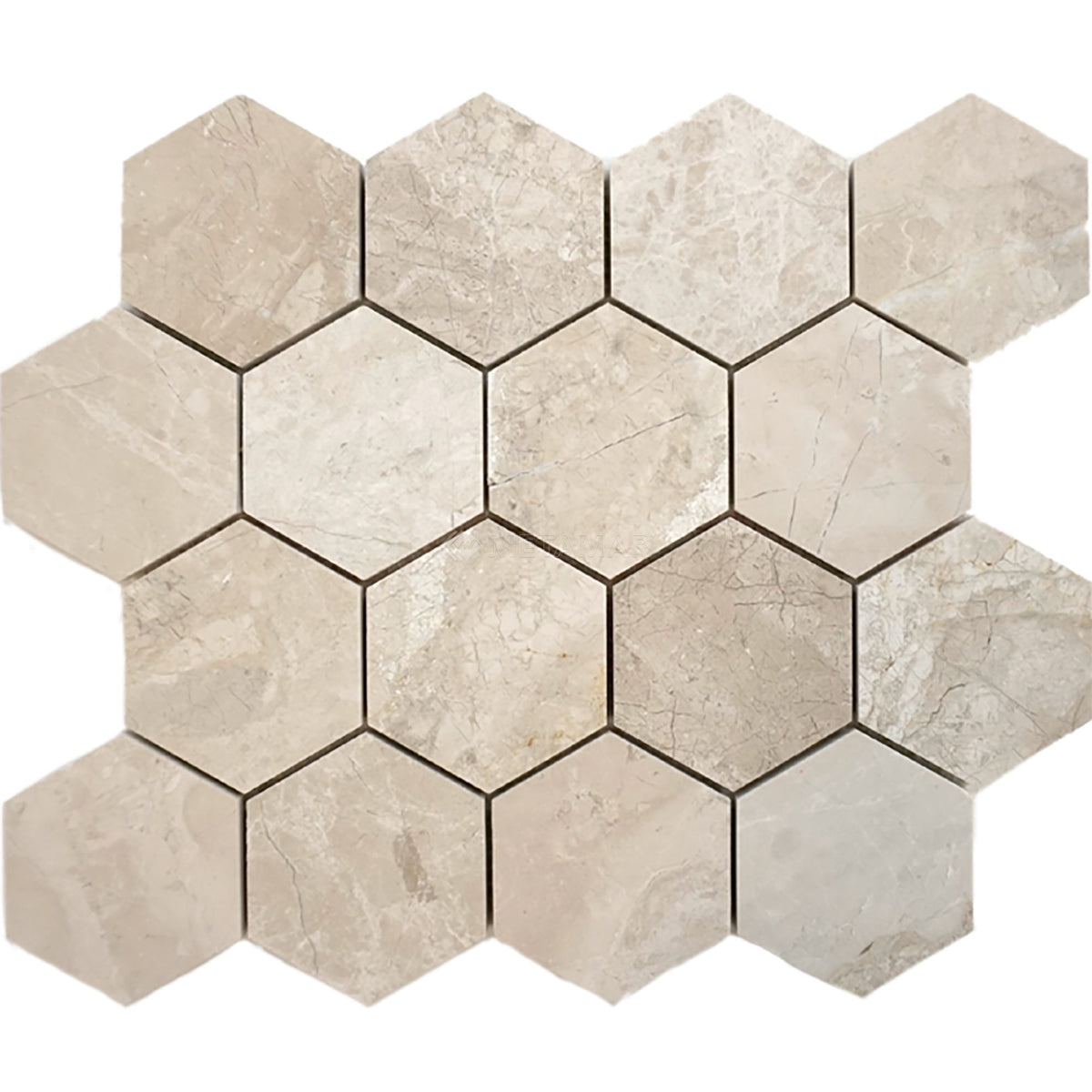 Kalahari Exotic Hexagon 3&#39;&#39; Mosaic