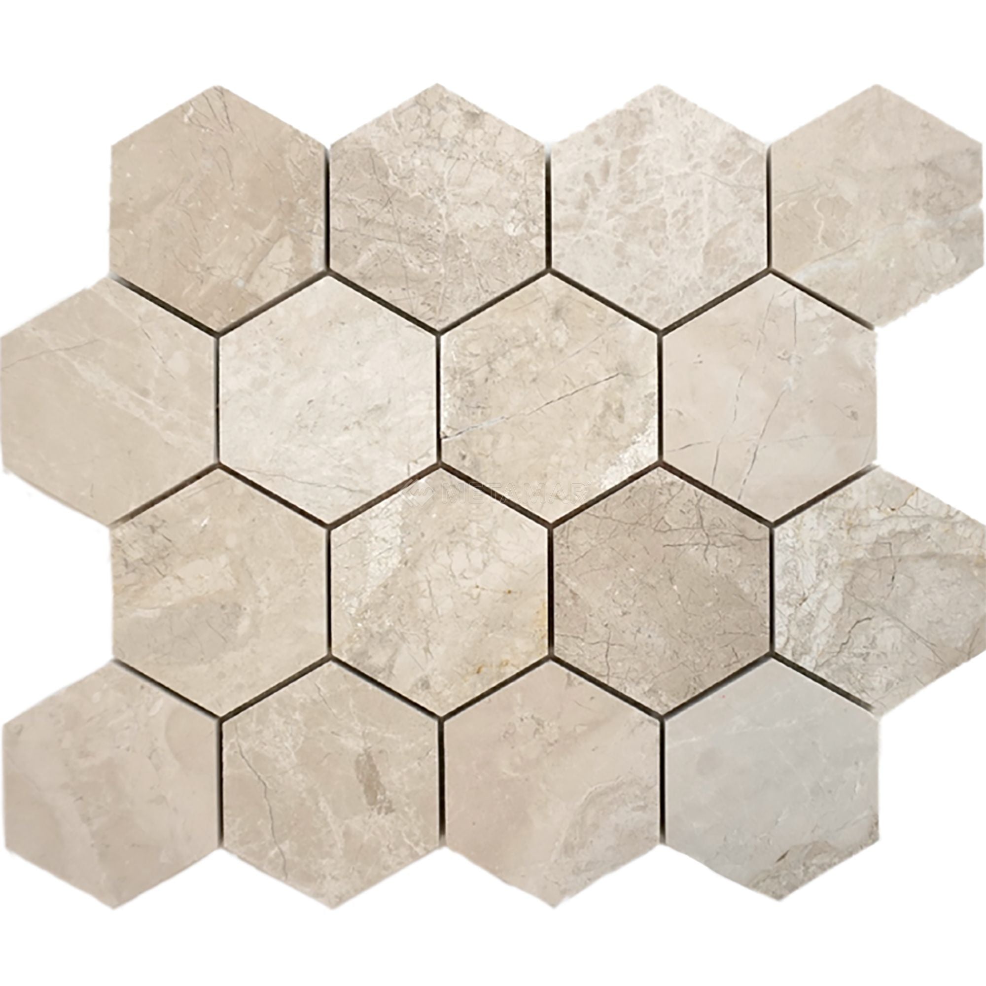 Kalahari Exotic Hexagon 3'' Mosaic
