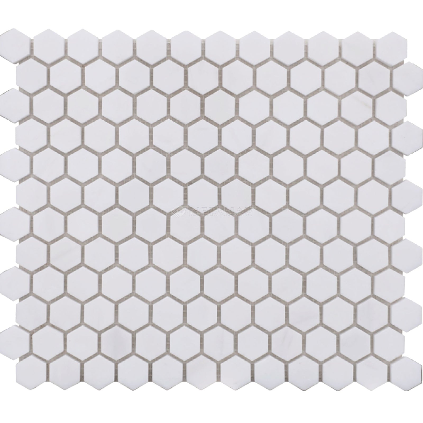 Bianco Dolomiti Hexagon 1'' Mosaic
