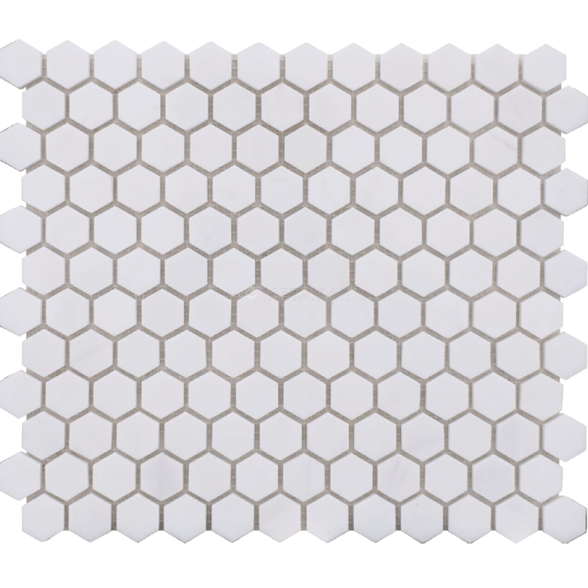 Bianco Dolomiti Hexagon 1'' Mosaic