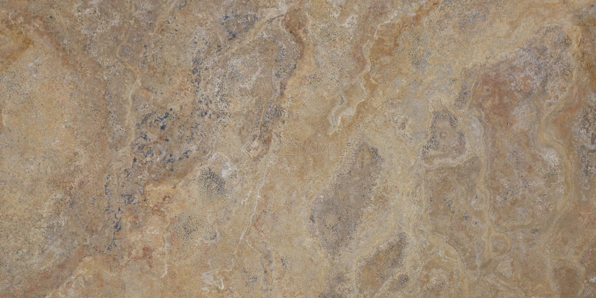 Gold Travertine CC Brushed Tile