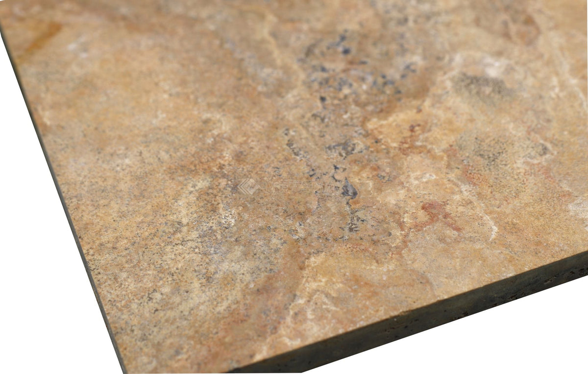 Gold Travertine CC Brushed Tile