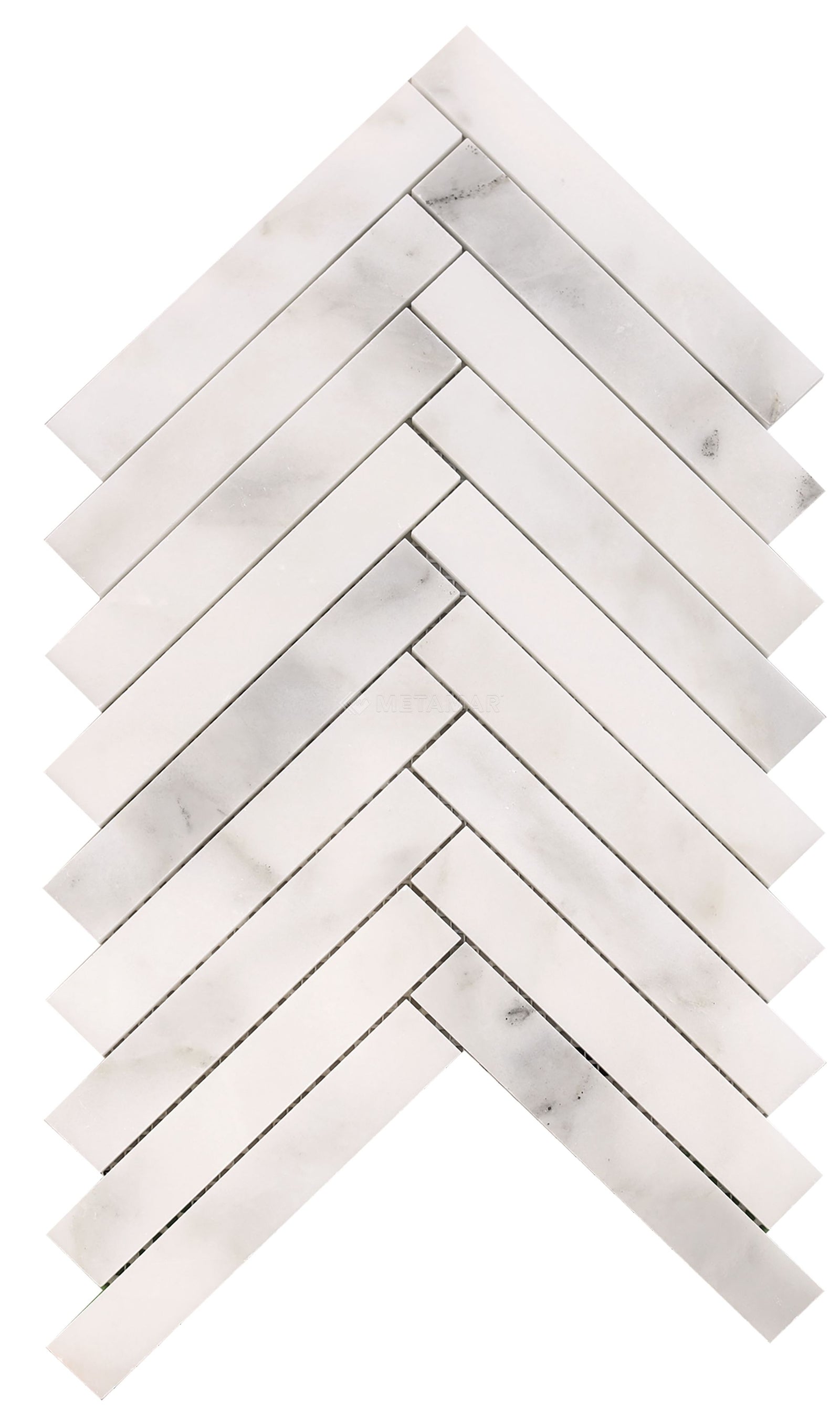 Calacatta Vida Herringbone 1''x6'' Mosaic