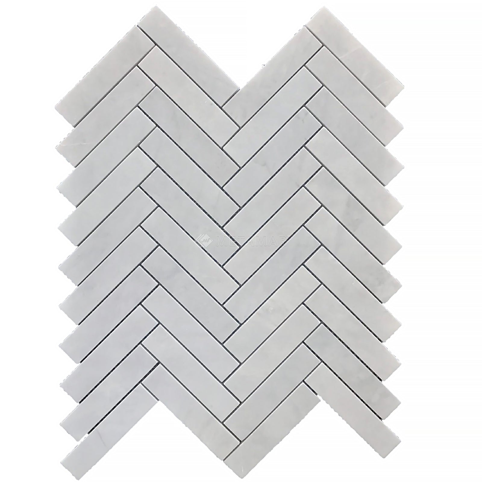 Ice Grey Herringbone 1''x4'' Mosaic Mosaic Metamar Marble