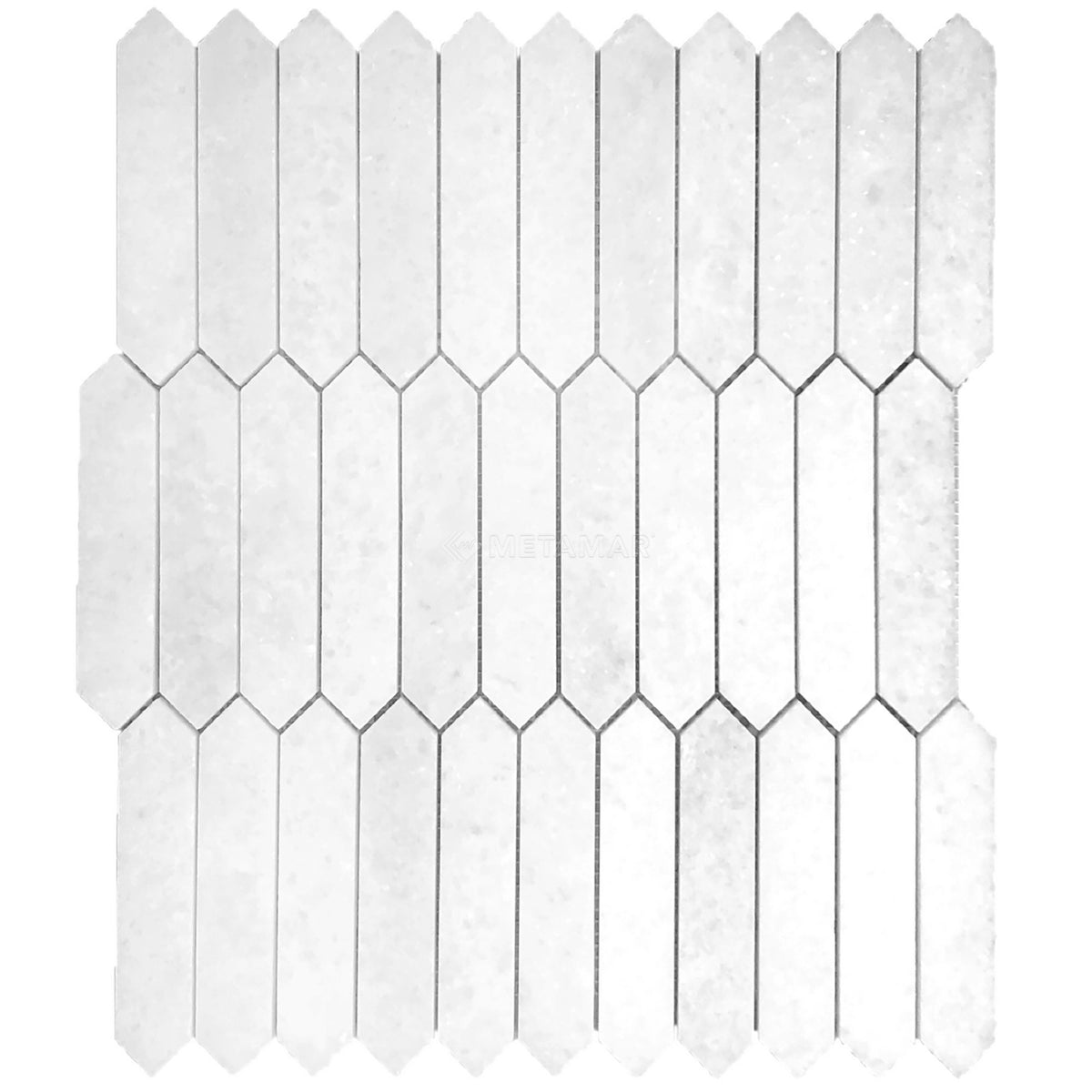 Bianco Neve Picket 1&#39;&#39;x4&#39;&#39; Mosaic