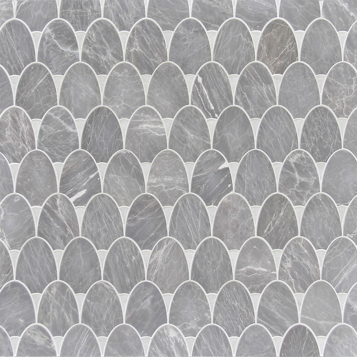 North Sky &amp; Ariel White Dove Waterjet Mosaic